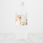 Groen wilde bloemen baby shower waterfles etiket (Achterkant)