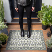  groen William Morris bloemenpatroon Deurmat