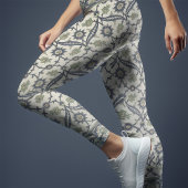  groen William Morris bloemenpatroon Leggings