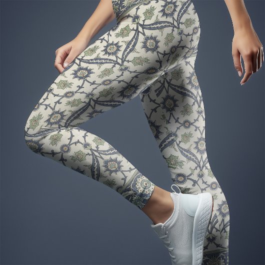 groen William Morris bloemenpatroon Leggings