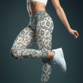  groen William Morris bloemenpatroon Leggings