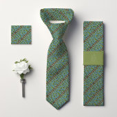 Groen William Morris Geïnspireerd Floral Mannen Stropdas