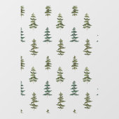 Groen winterboompatroon raamsticker (Vel)