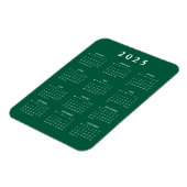 Groen Wit 2025 Maandkalender Magneet (Linkerzijde)