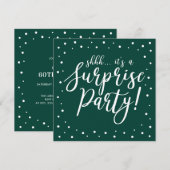 Groen & Wit | 60e Verjaardagsfeestje Kaart (Voorkant / Achterkant)