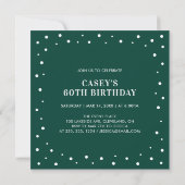 Groen & Wit | 60ste Verjaardag Surprise Feest Kaart (Achterkant)