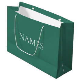 Groen & Wit Aangepaste Naam Groot Cadeauzakje