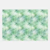 Groen & Wit Abstract Geometrisch Inpakpapier Vel (Voorkant 2)