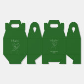 Groen wit abstract rendier moderne kerst bedankdoosjes (Ongevouwen)
