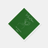 Groen wit abstract rendier moderne kerst servet (Hoek)