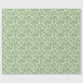 Groen & Wit Abstract Vorm Inpakpapier (Vlak)