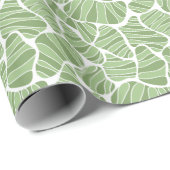 Groen & Wit Abstract Vorm Inpakpapier (Rol Hoek)
