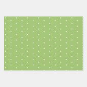 Groen & Wit Abstracte Vorm Inpakpapier Vel (Voorkant 2)