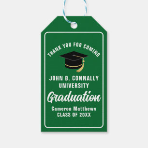 Groen Wit Afstuderen Custom 2025 Graduation Party Cadeaulabel