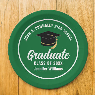 Groen Wit Afstuderen Custom 2025 Graduation Party Papieren Bordje