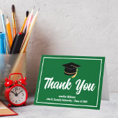 Groen Wit Afstuderen gepersonaliseerd 2025 Afstude Bedankkaart