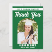 Groen Wit Afstuderen Photo Arch Afstuderen Bedankkaart (Voorkant)