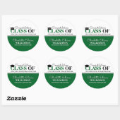 Groen/wit Afstuderen Sticker (Vel)