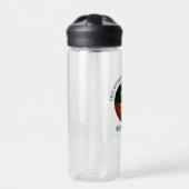 Groen wit basketbalteam kleuren kinder sporten waterfles (Voorkant)