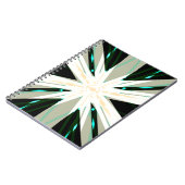 Groen Wit Beige Winter Kerstster Sneeuwvlok Notitieboek (Linkerzijde)