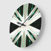 Groen Wit Beige Winter Star Starburst Sneeuwvlok Grote Klok (Hoek)