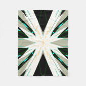 Groen Wit Beige Winter Xmas Star Sneeuwvlok Warm Fleece Deken (Voorkant)