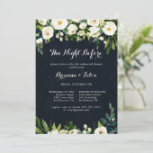 Groen Wit Blauw Nacht voor repetitie diner Kaart (Staand voorkant)