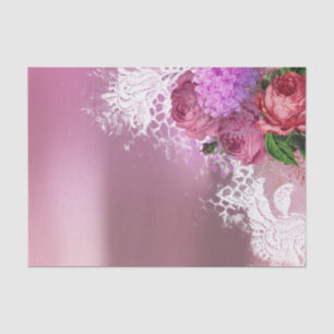 Groen Wit Bloem Roze Pioen Grijs Lila Bloemen Tissuepapier