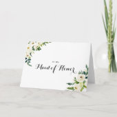 Groen Wit Bloemen Bruidsfeest Dank u Bedankkaart (Voorkant)