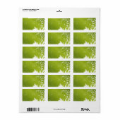 Groen Wit Bloemen Bruiloft Blank Adres Label (Full Sheet)