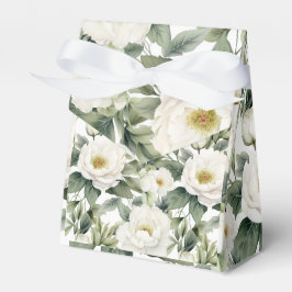 Groen Wit Bloemen Bruiloft Favor Box Bedankdoosjes