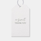 Groen & Wit Bloemen Bruiloft Monogram Dank u Cadeaulabel (Voorkant)