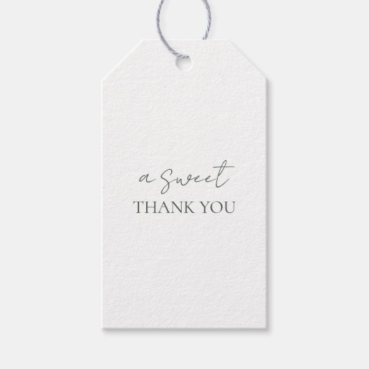 Groen & Wit Bloemen Bruiloft Monogram Dank u Cadeaulabel (Voorkant)