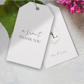 Groen & Wit Bloemen Bruiloft Monogram Dank u Cadeaulabel