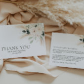 Groen Wit Bloemen Dank u kaart Flat VICTORIA