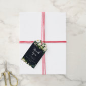 Groen Wit Bloemen Koninklijk Blauw Bruiloft Dank u Cadeaulabel (Met Touw)