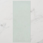 Groen Wit Bloemen Pasen krans Flat 4 gangen Menu (Achterkant)