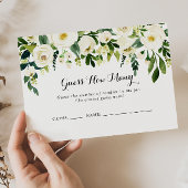 Groen Wit Bloemen Raad hoeveel spel Kaart Visitekaartje