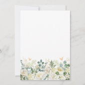 Groen & Wit Bloemen Sweet Sixteen Verjaardagsfeest Kaart (Achterkant)