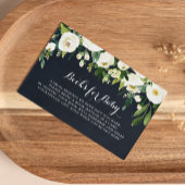 Groen Wit Bloemenblauw Baby shower Boekaanvraag Informatiekaartje