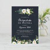Groen Wit Bloemenblauw Spaans Vrijgezellenfeest Kaart (Staand voorkant)