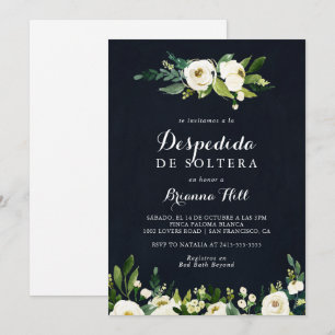 Groen Wit Bloemenblauw Spaans Vrijgezellenfeest Kaart