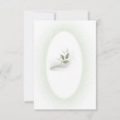 Groen&Wit bloemendoopsel plat bedankkaartje Bedankkaart (Achterkant)