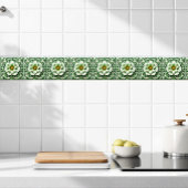 Groen & Wit Bloemige Harmonie Keramische Tegel Tegeltje