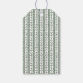 Groen & Wit Botanisch Blokdruk Huwelijk Cadeaulabel (Achterkant)