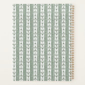 Groen & Wit Botanisch Blokdruk Huwelijk Planner (Achterkant)