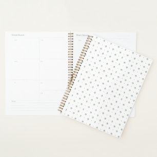 Groen & Wit Botanisch Blokdruk Huwelijk Planner