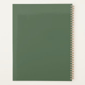 Groen & Wit Botanisch Blokdruk Huwelijk Planner (Achterkant)