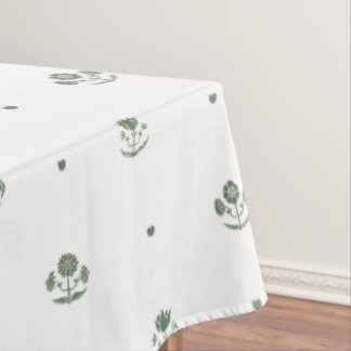 Groen & Wit Botanisch Blokdruk Huwelijk Tafelkleed