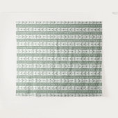 Groen & Wit Botanisch Blokdruk Huwelijk Wandkleed (Voorkant (horizontaal))